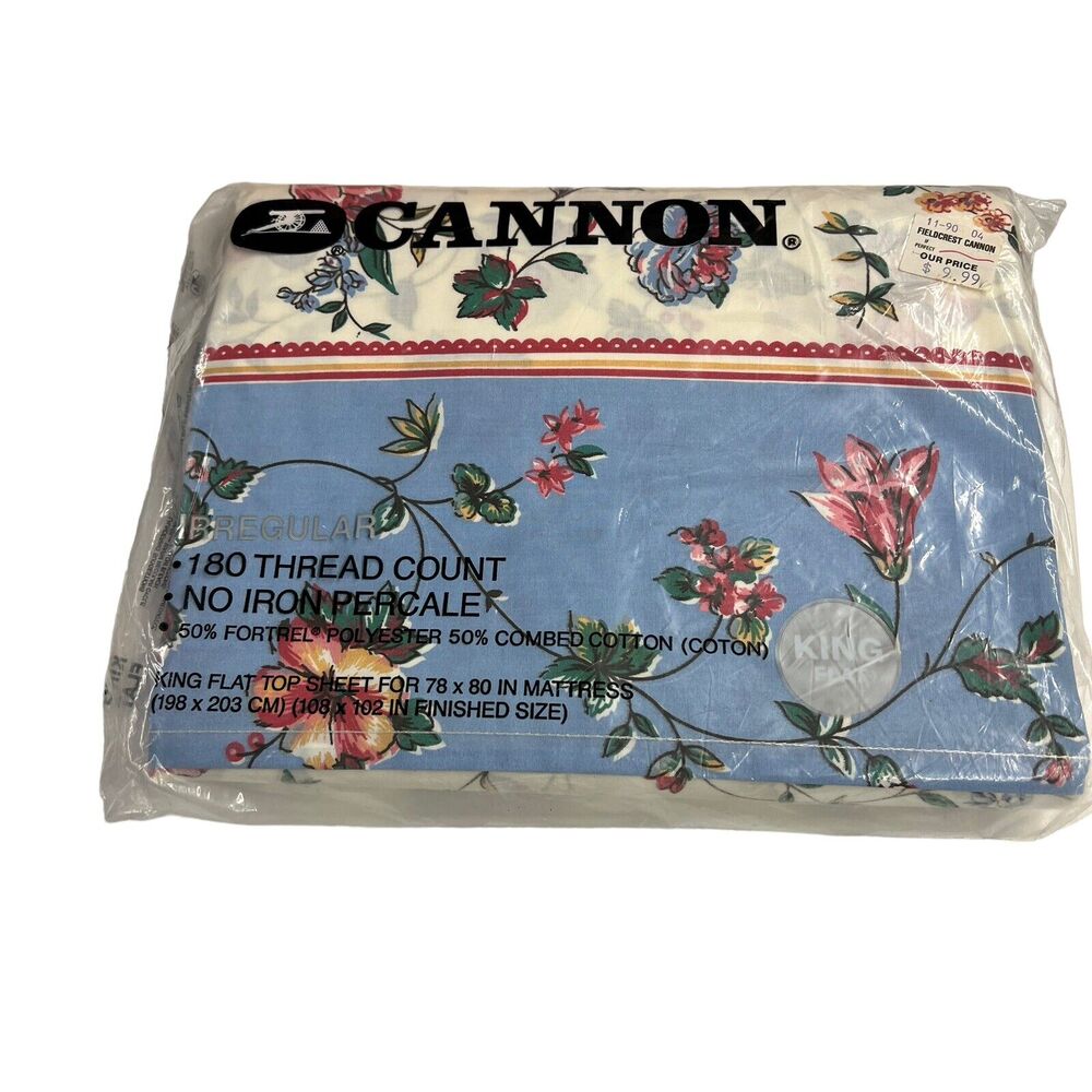 Vintage Galleria‎ Cannon Mills Mervyn's Olivia Flora Sheets